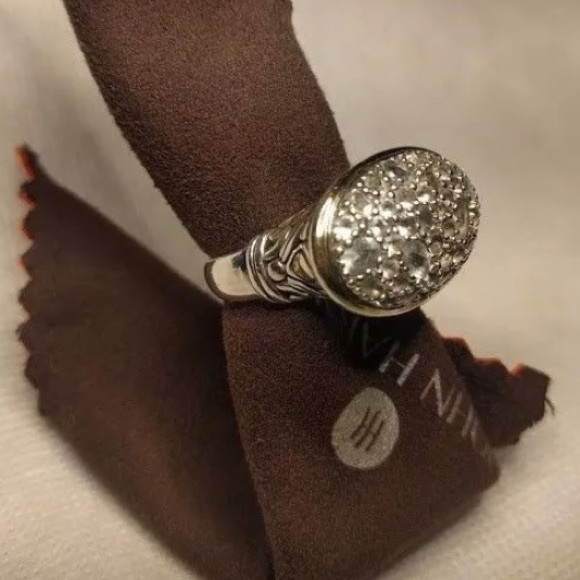 John Hardy Jewelry - Retired Auth J Hardy 18k Gold Silver Diamond Ring